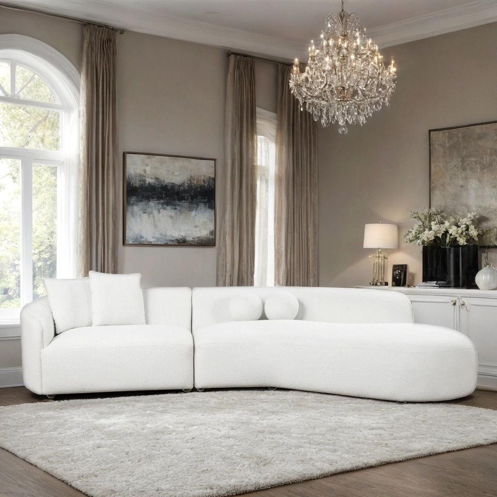 MIA Beige Fabric Sectional