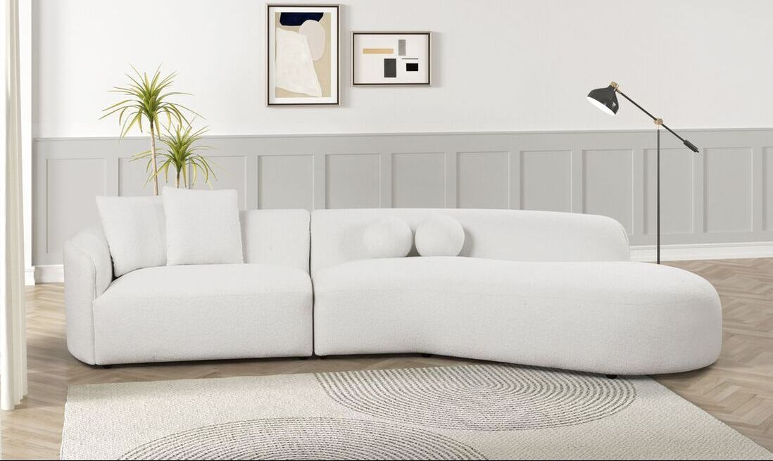 MIA Beige Fabric Sectional