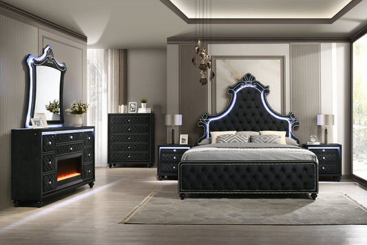 Majesty2 Black 4PC or 5PC Bedroom Set