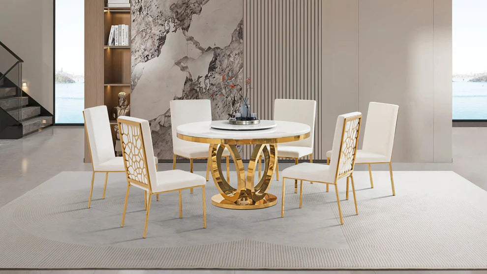 D615 Maxi Table Cream/Gold