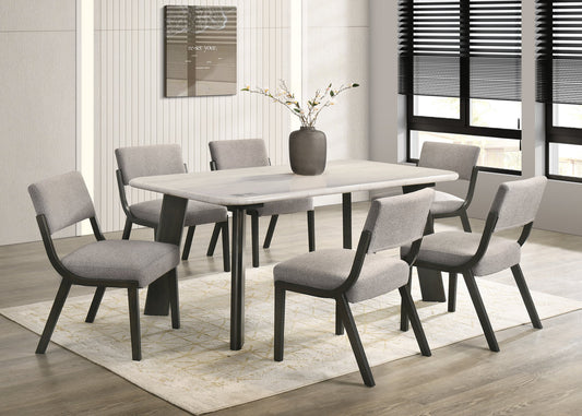 Parker20 - (GENUINE MARBLE) 7pcs Dining Set