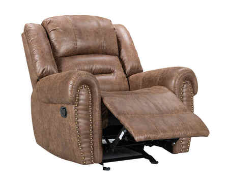 3pcs Rivercreek Brown Palomino Fabric Reclining Sofa Set
