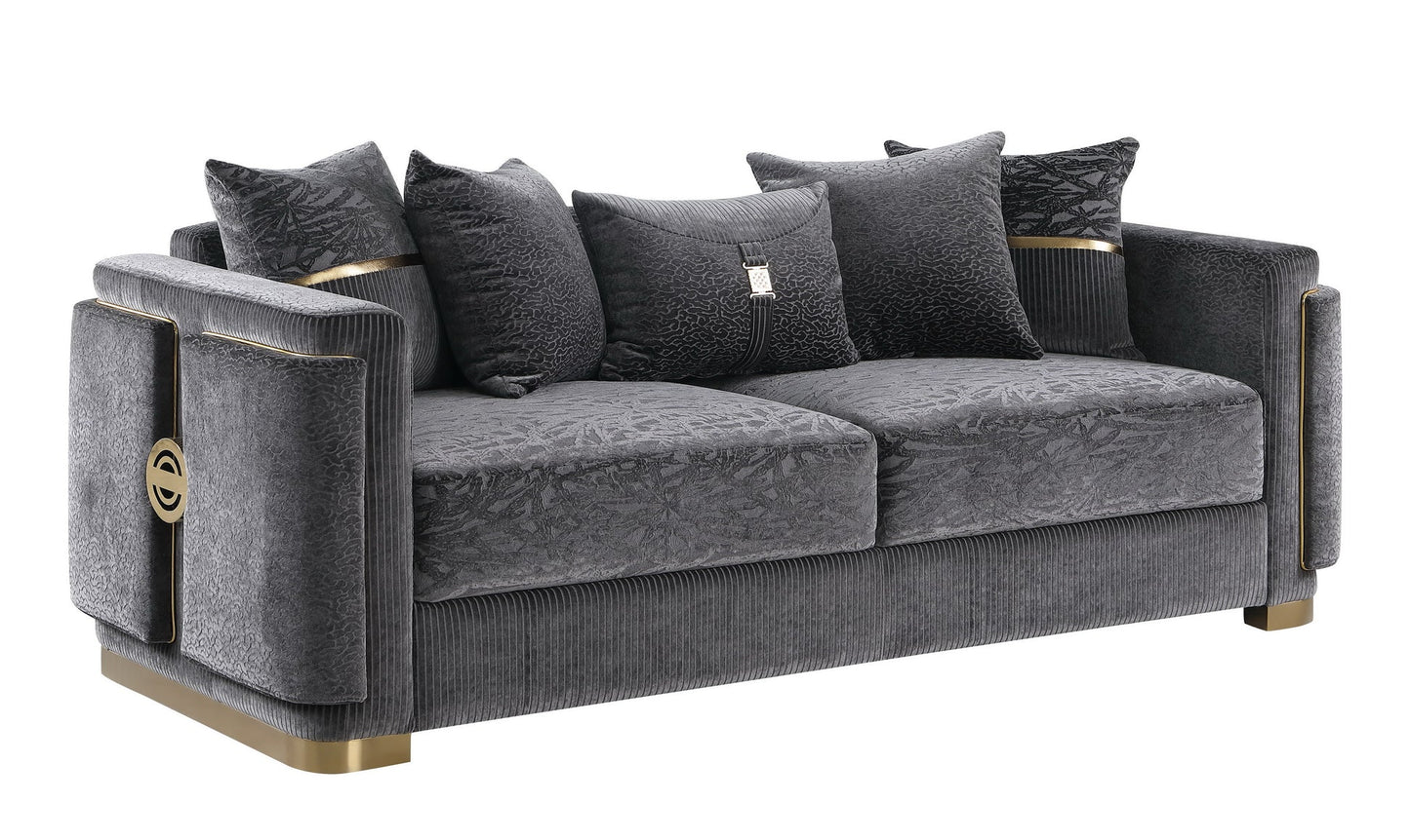 2pcs & 3pcs S1001 Capri (Grey) Sofa & Loveseat