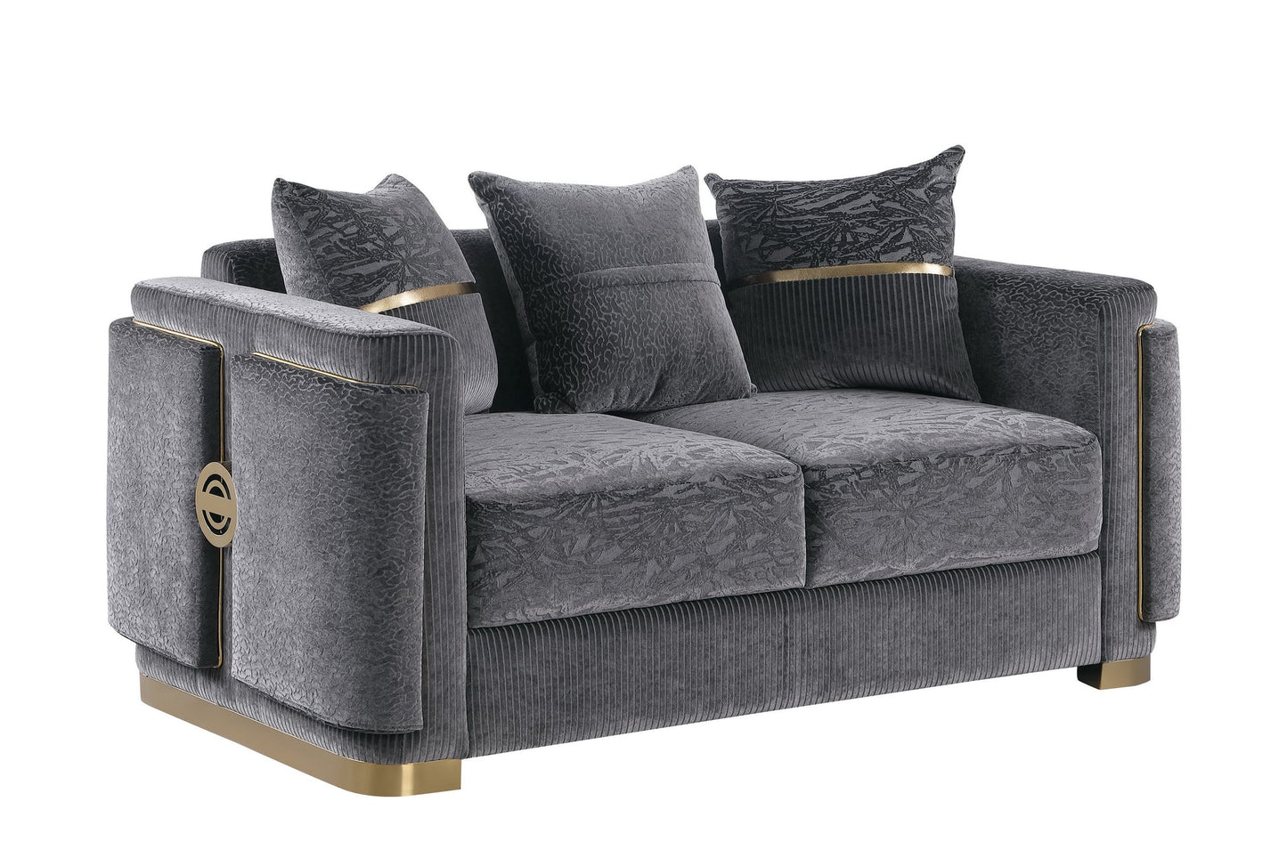 2pcs & 3pcs S1001 Capri (Grey) Sofa & Loveseat