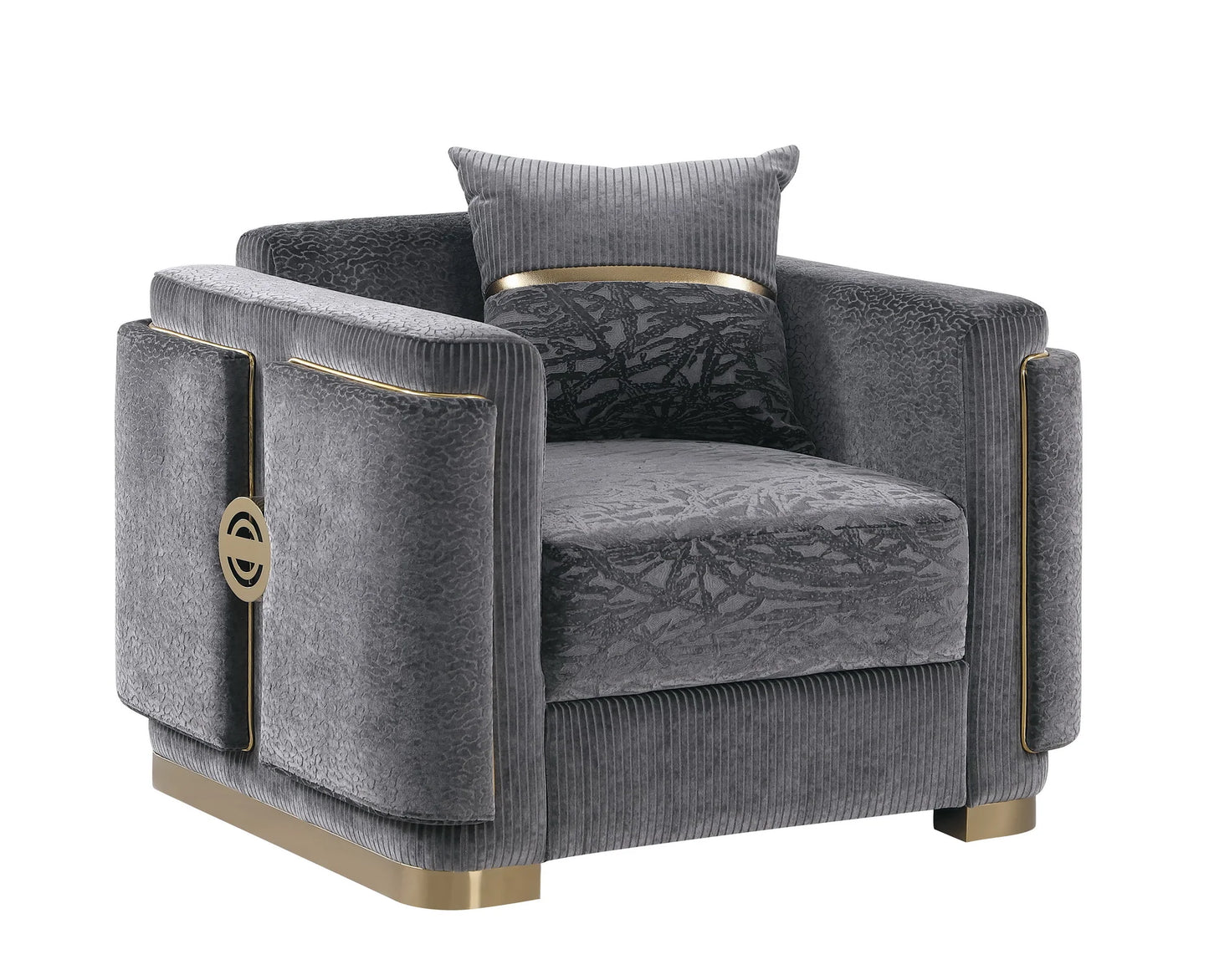 2pcs & 3pcs S1001 Capri (Grey) Sofa & Loveseat