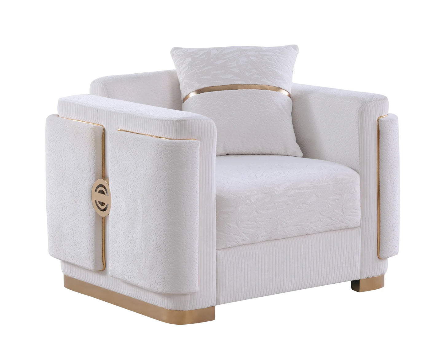 2pcs or 3pcs S1001 Capri White Sofa & Loveseat