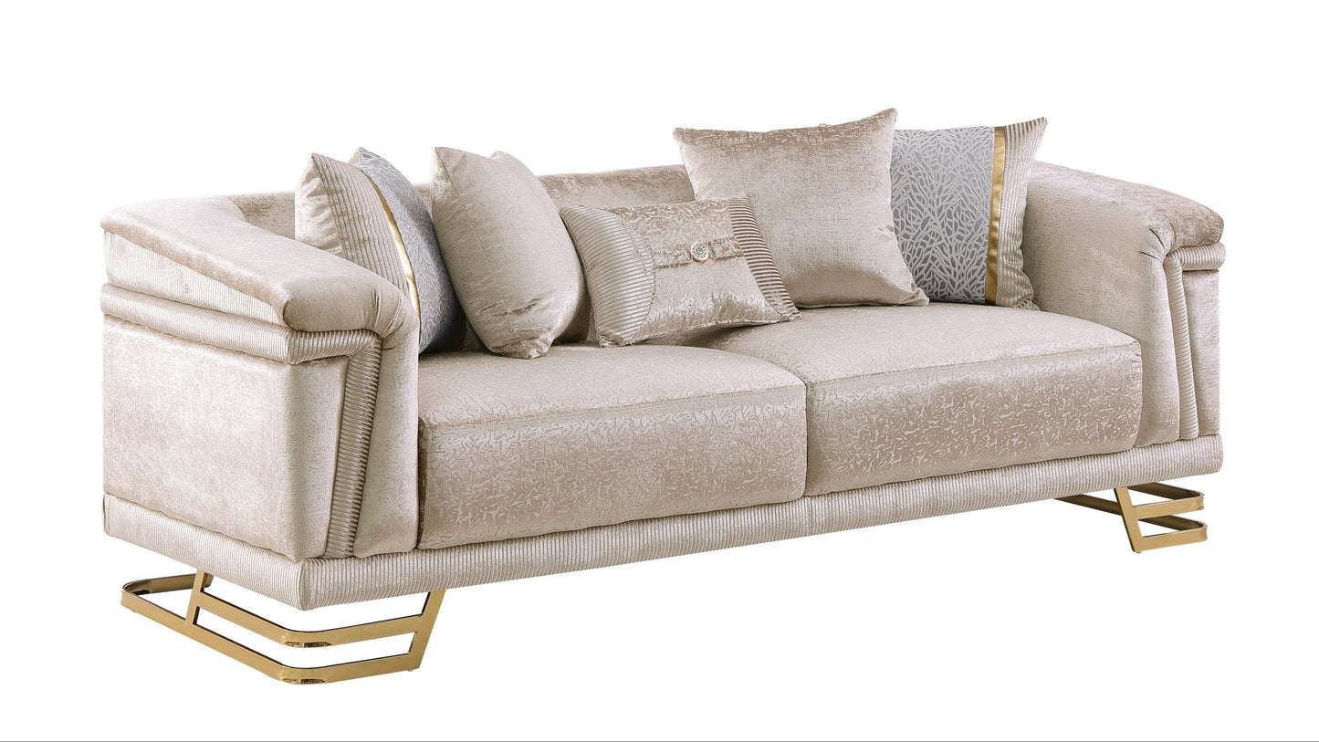2pcs & 3pcs S1010 Amalfi (Champagne) Sofa & Loveseat