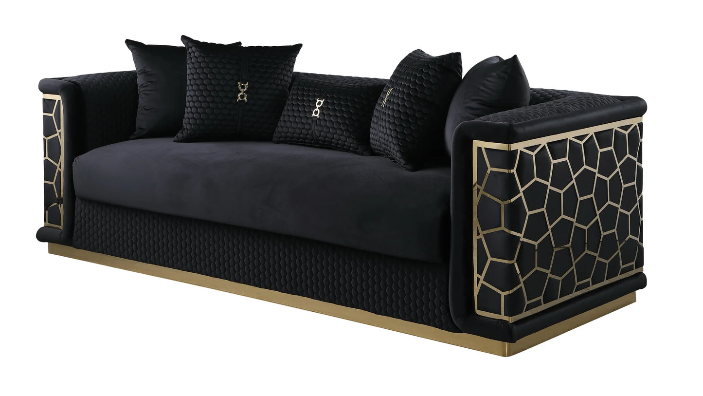 S1015 Stella Black Sofa & Loveseat