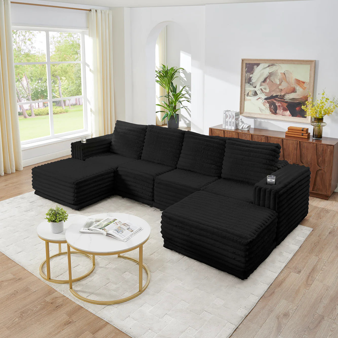 S101 Nuve Black Sectional