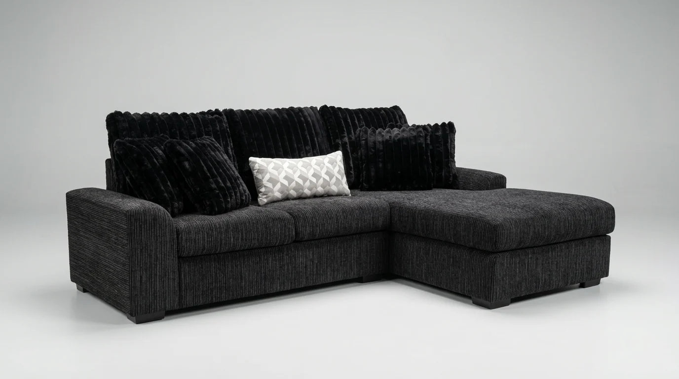 S1801 Brady Sectional 2pcs (Black)