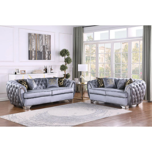 2pcs & 3pcs S2004 Mila (Grey) Sofa & Loveseat
