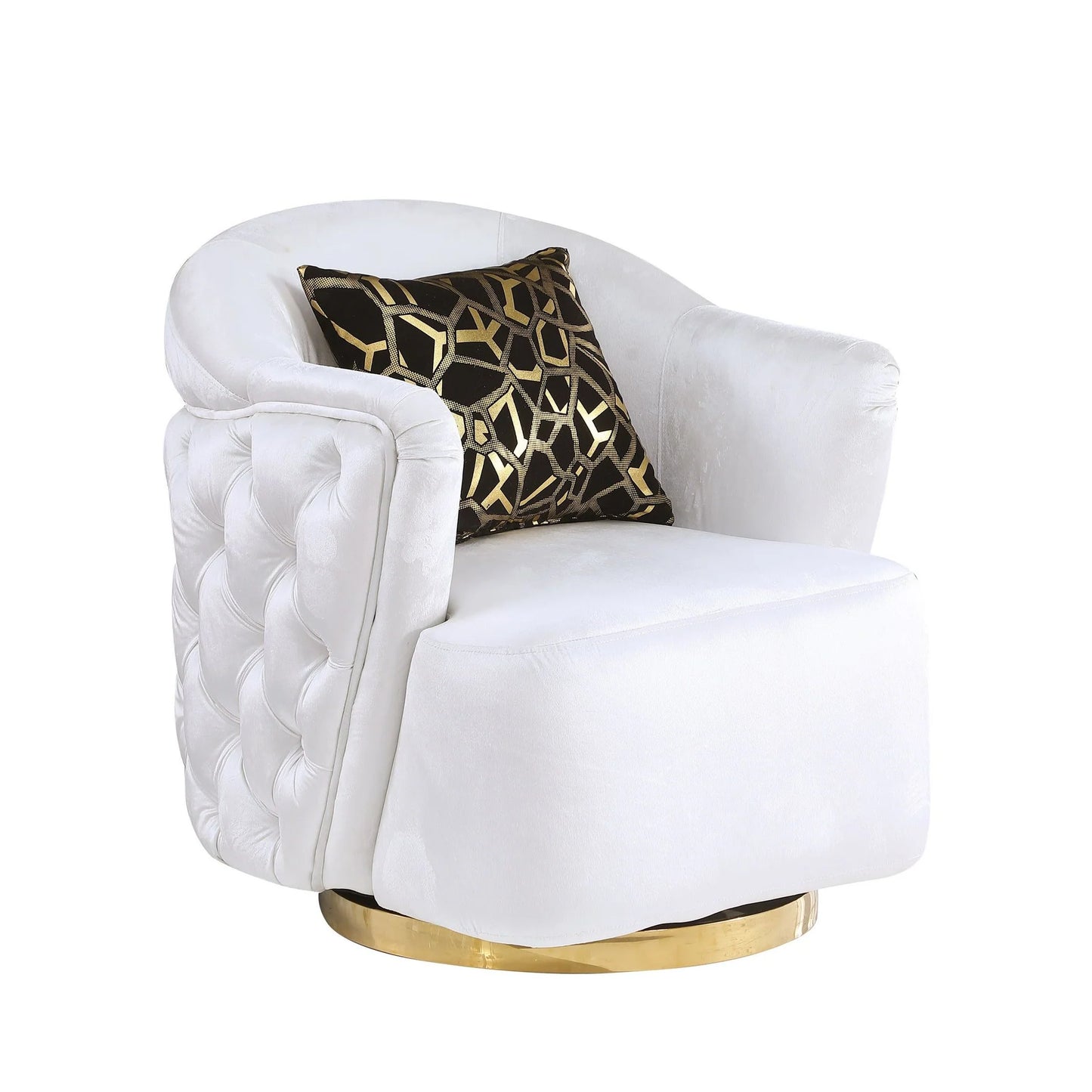 2pcs S2004 Mila (White) Sofa & Loveseat