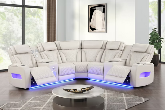 S2024 Skyline Sand 3pcs Power Reclining Sectional