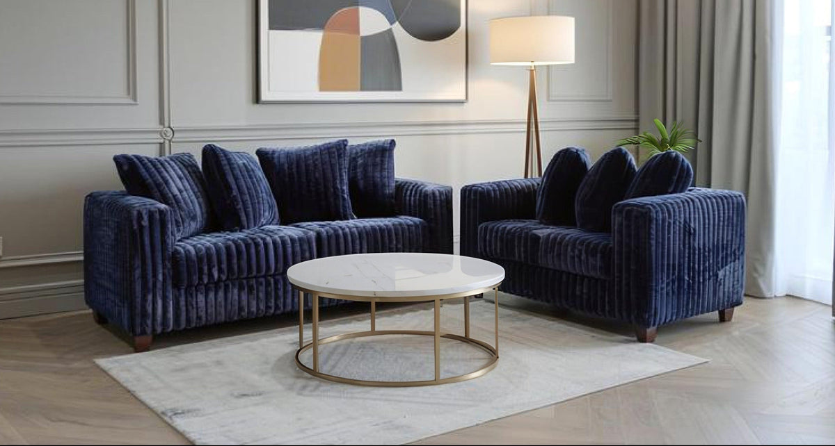 S300 Gia (Blue) - 2 PCS Sofa & Loveseat