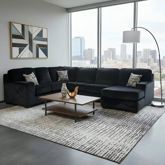 S319 Austin Furby Black Sectional