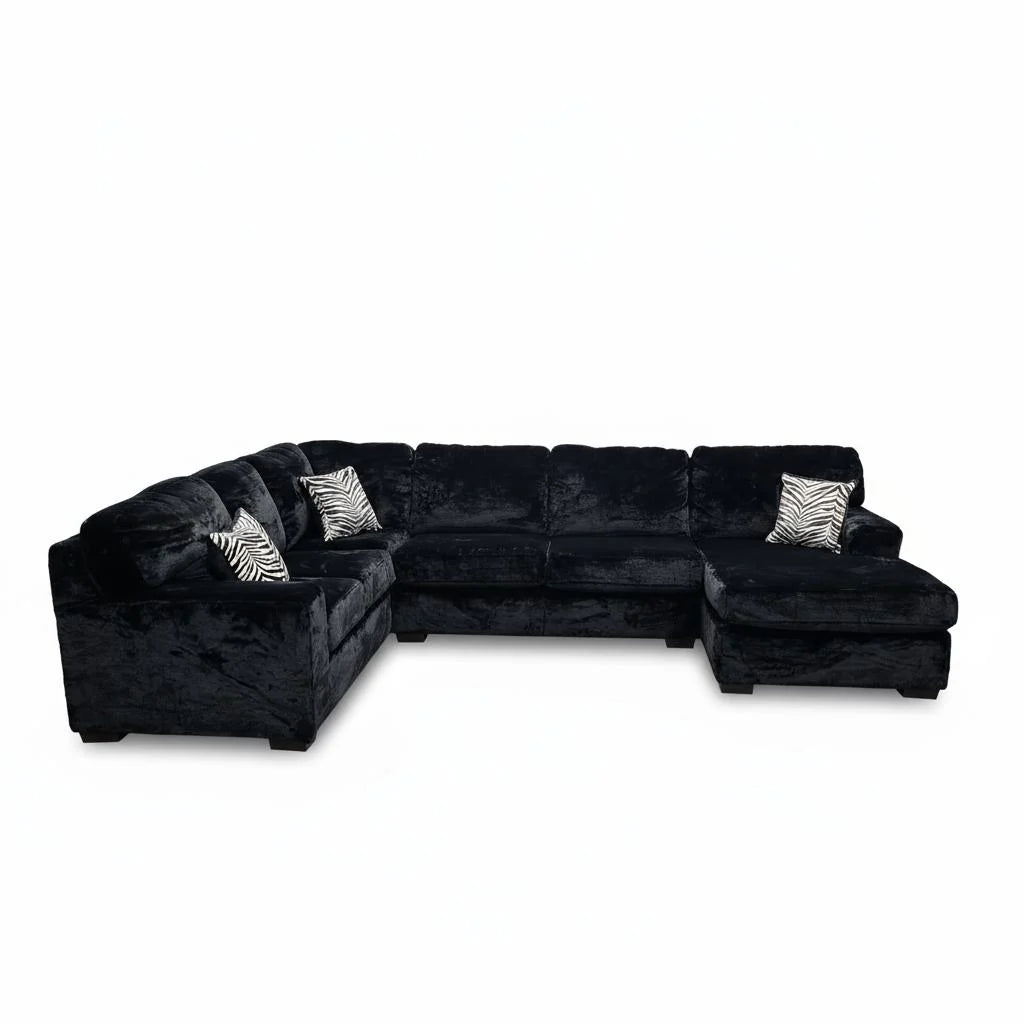 S319 Austin Furby Black Sectional
