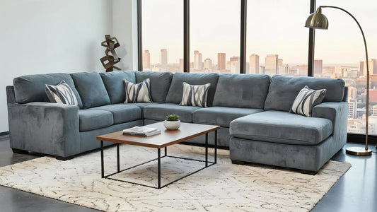 S319 Austin Furby Charcoal Sectional