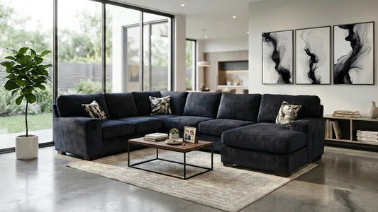 3pcs S319 Austin Luscios Black Sectional