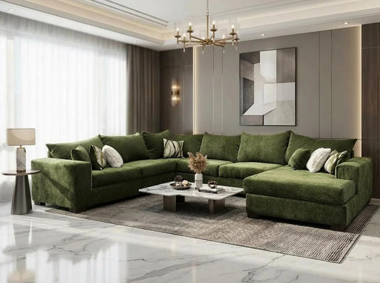 S320 Cactus Green Oversized Sectional