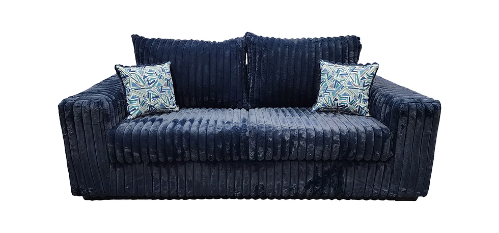 S320 Texan Oversize Blue Sofa & Loveseat Set