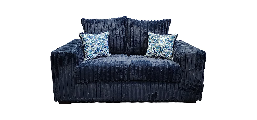 S320 Texan Oversize Blue Sofa & Loveseat Set