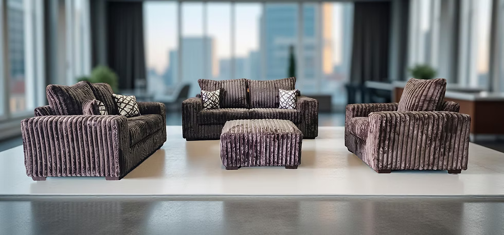 S320 Texan Brown Oversized Sofa Loveseat & Chair
