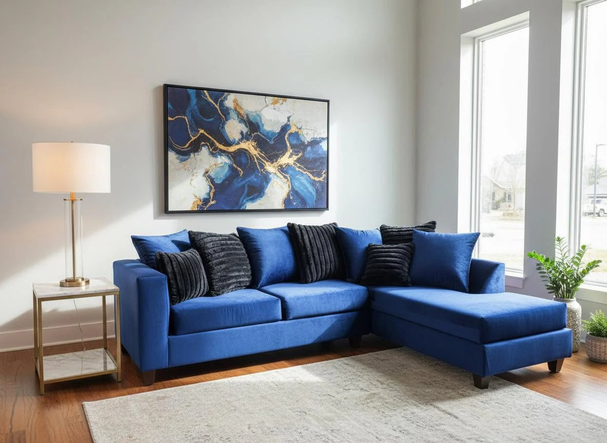 S325 Kora Blue Sectional