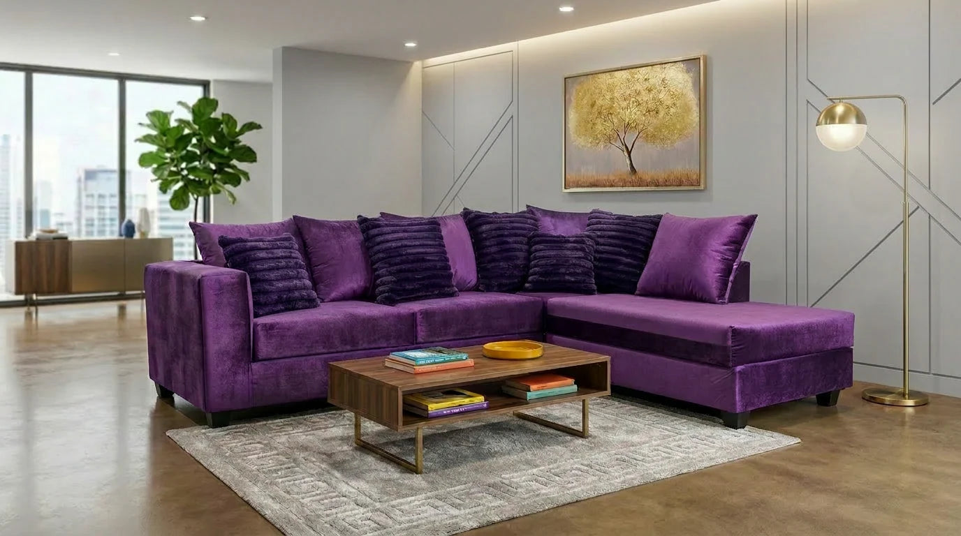 2PCS S325 Kora Purple Sectional