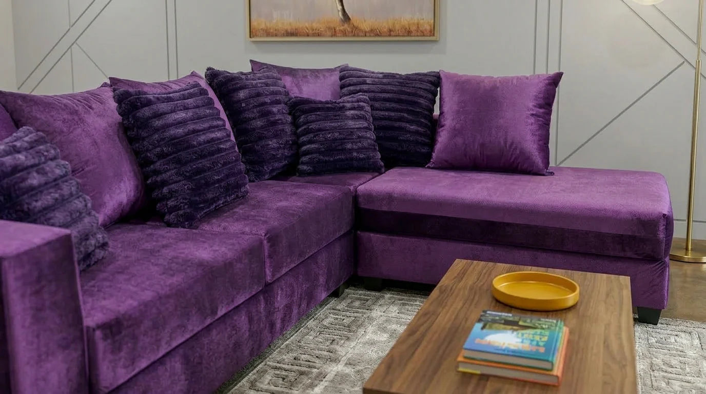 2PCS S325 Kora Purple Sectional