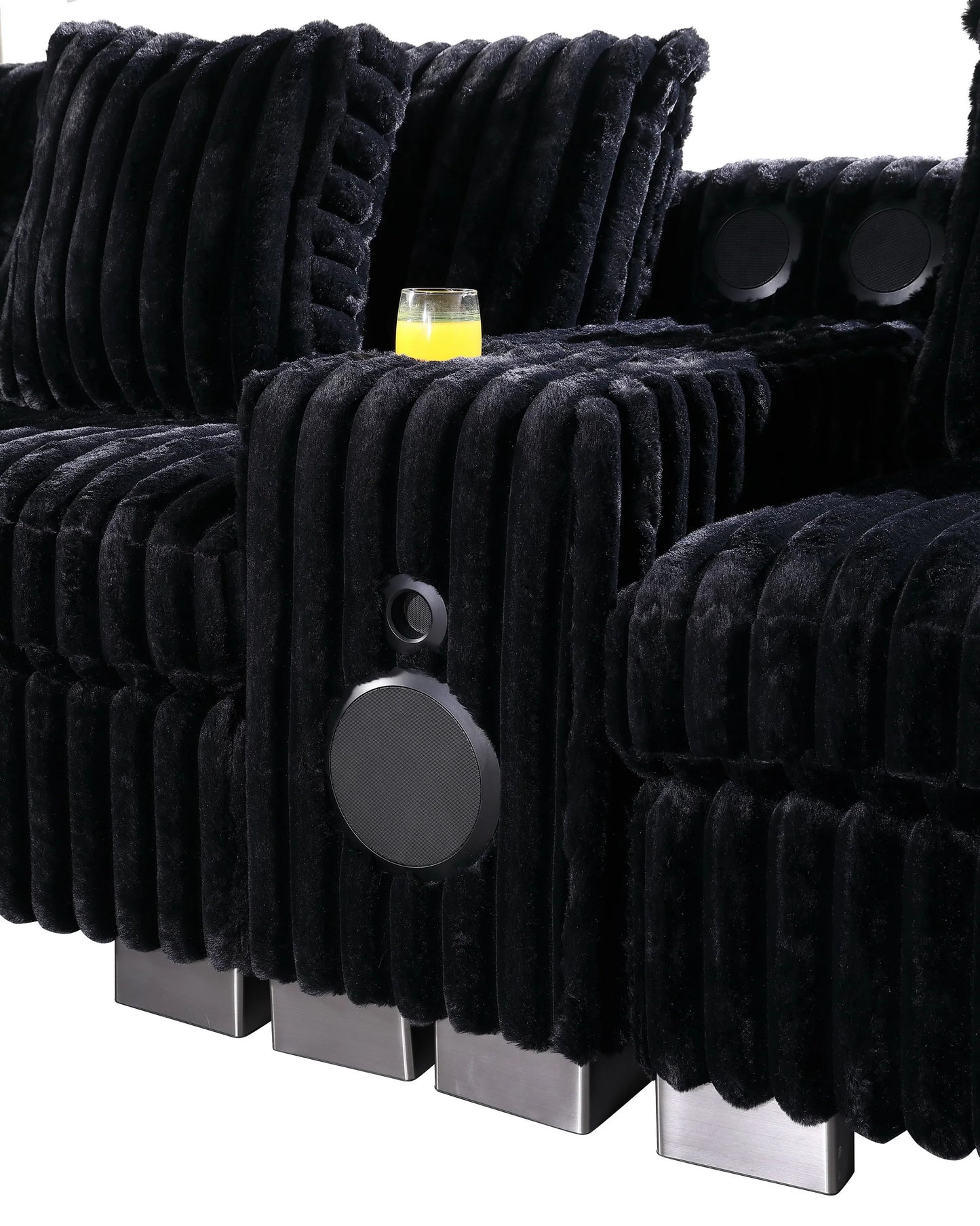 S329 Snuggle Station Black Oversized Sectional