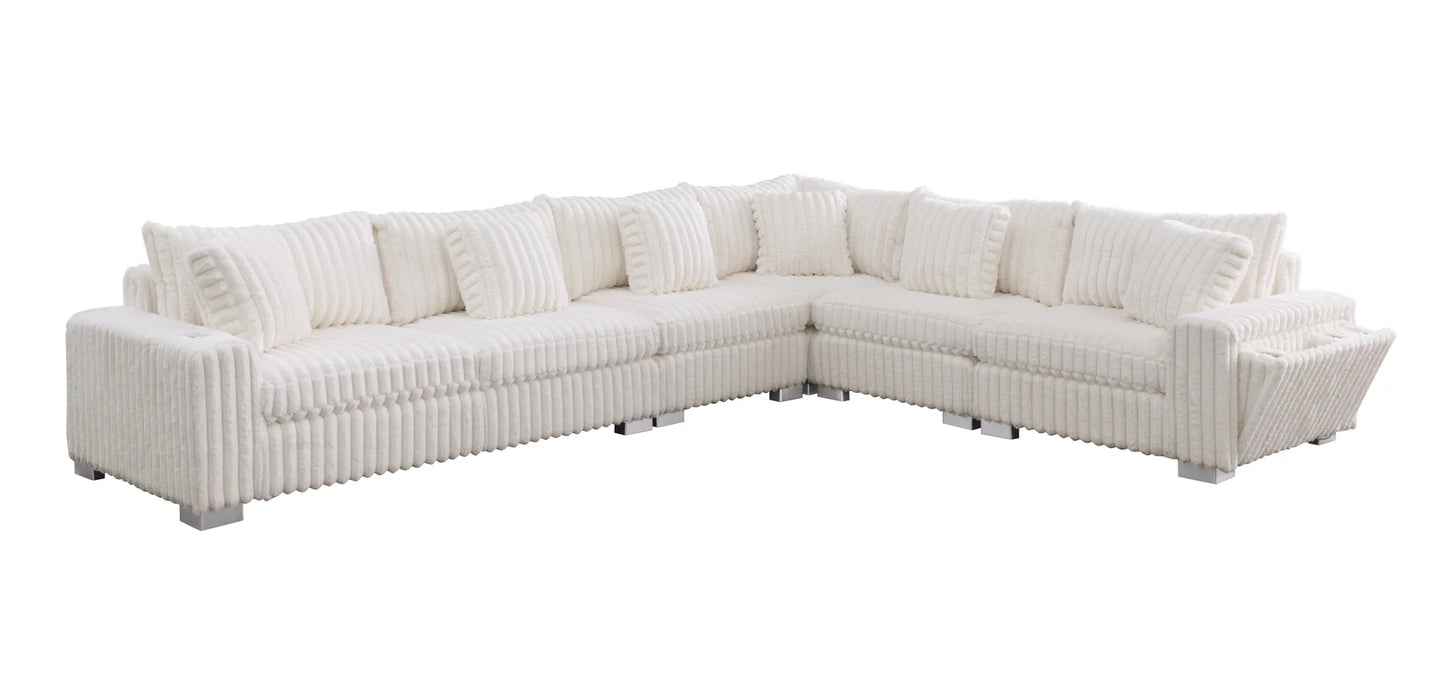 S329 Snuggle Station Cream Oversized Sectional