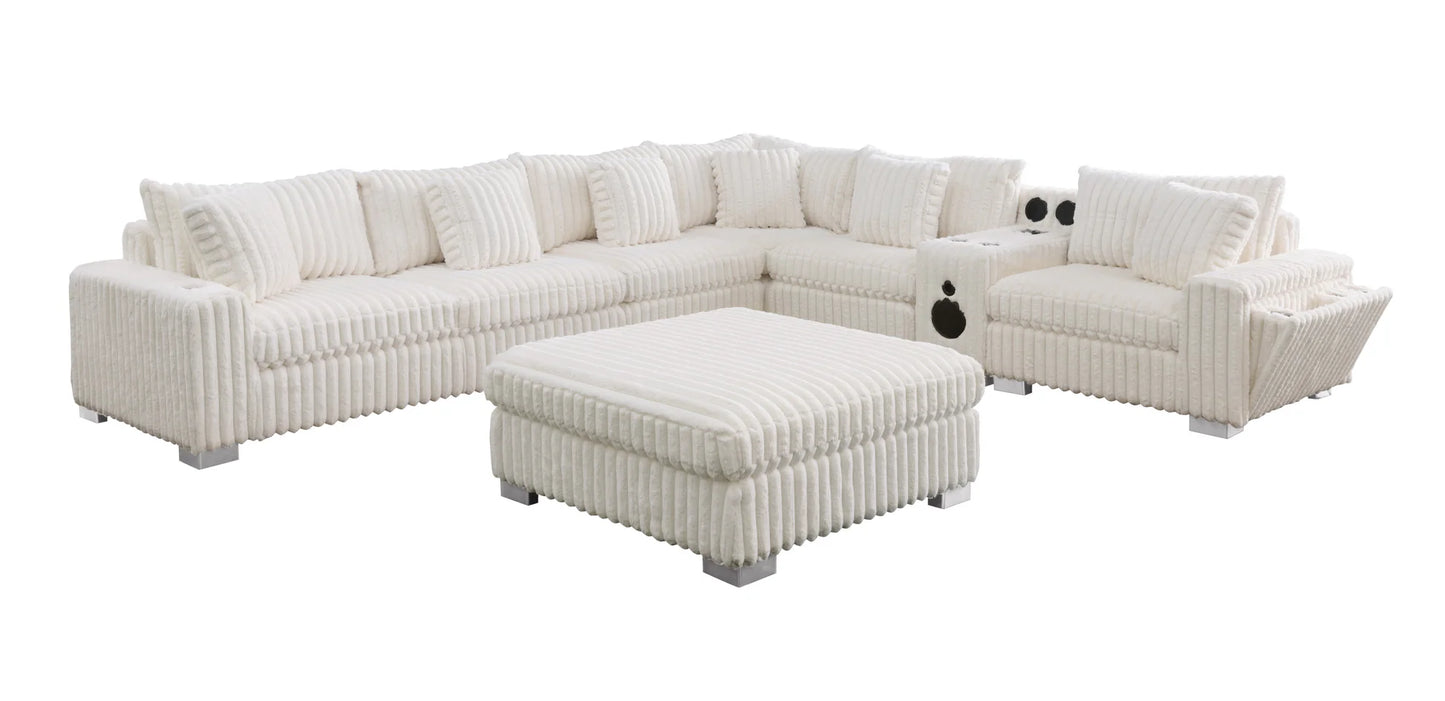 S329 Snuggle Station Cream Oversized Sectional