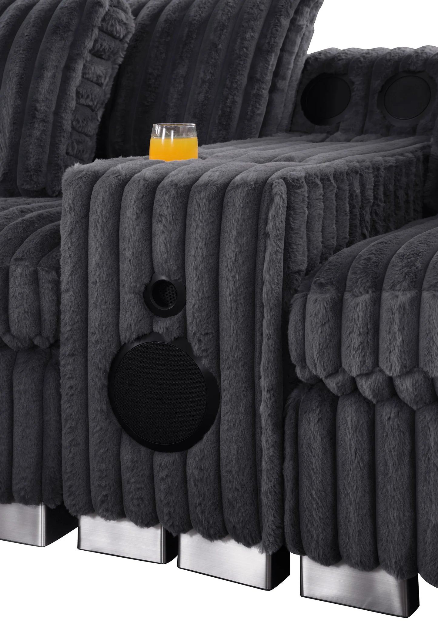 S329 Snuggle Station Grey Oversized Sectional