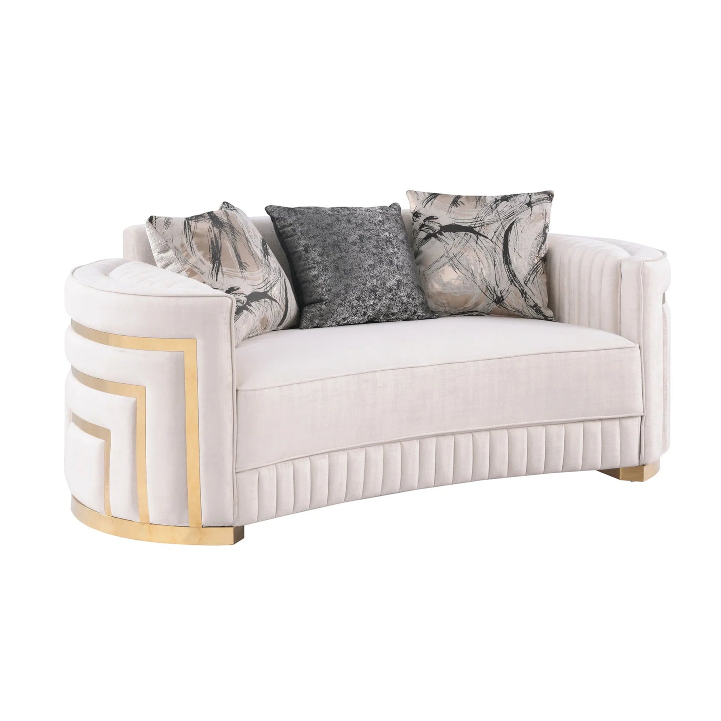 S3300 Minerva Cream Sofa Loveseat & Chair