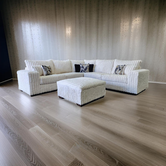 S345 Noah (Ivory) - 3pcs Sectional