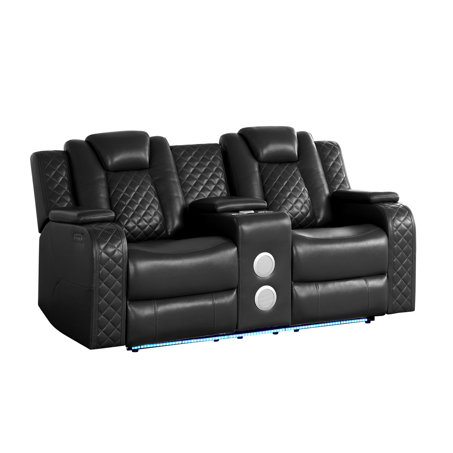 S3480 Eclipse 3pcs Black Power Reclining Sofa Set