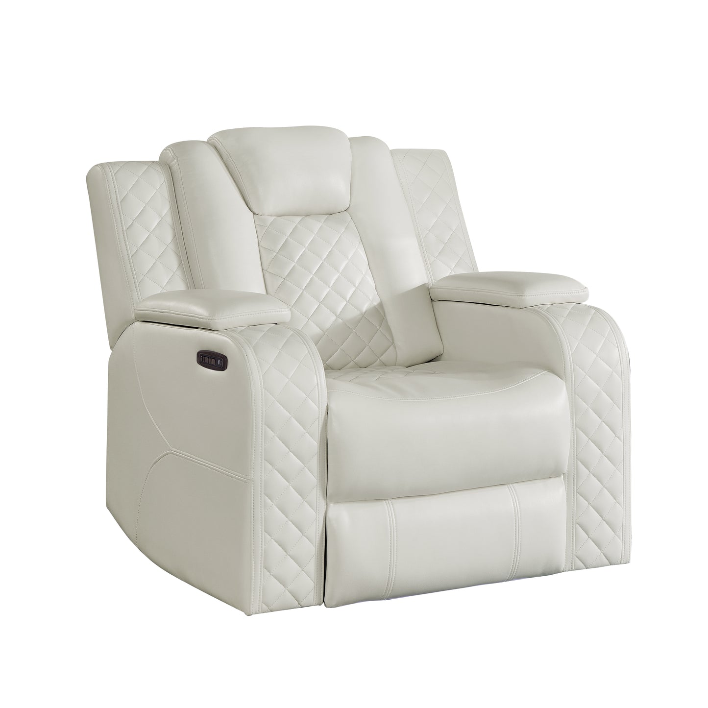 S3480 Eclipse 3pcs White Power Reclining Set