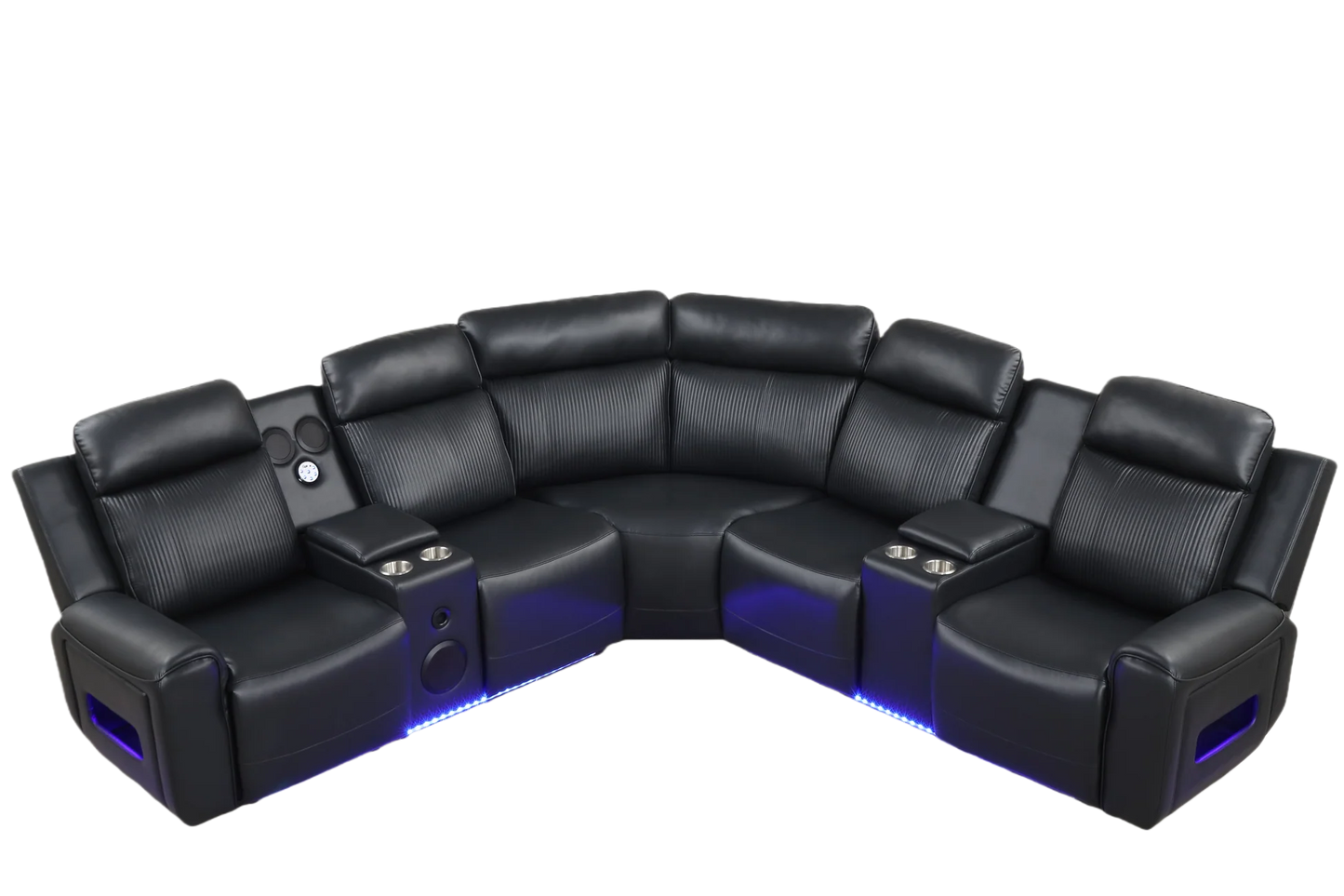 S3550 Galaxy Power Black Sectional