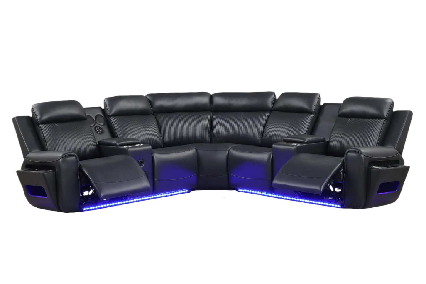 S3550 Galaxy Power Black Sectional