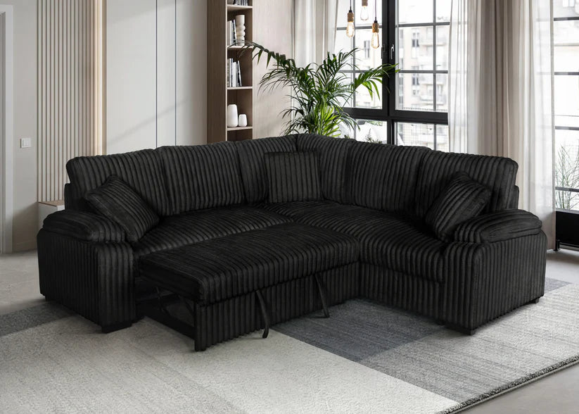 S3662 Neeha  black sectional