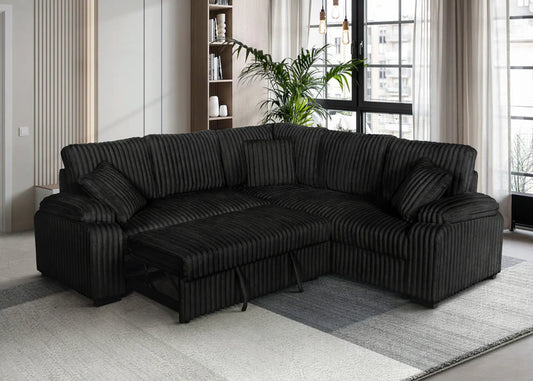 S3662 Neeha  black sectional