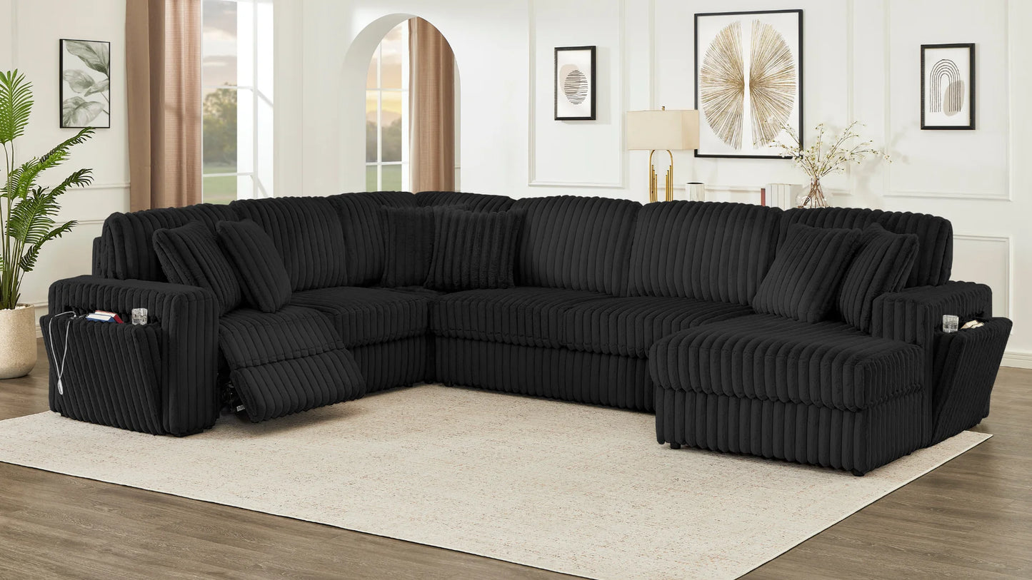 S3663 Rana Black Oversized Sectional