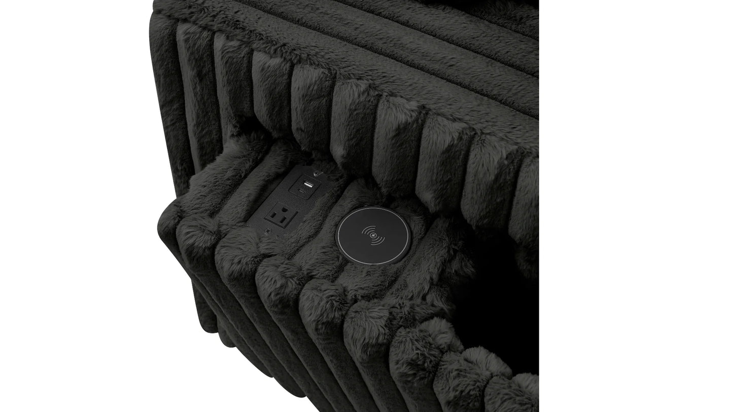 S3663 Rana Black Oversized Sectional