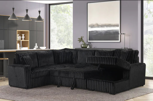 S3675 Raha II Black Sectional
