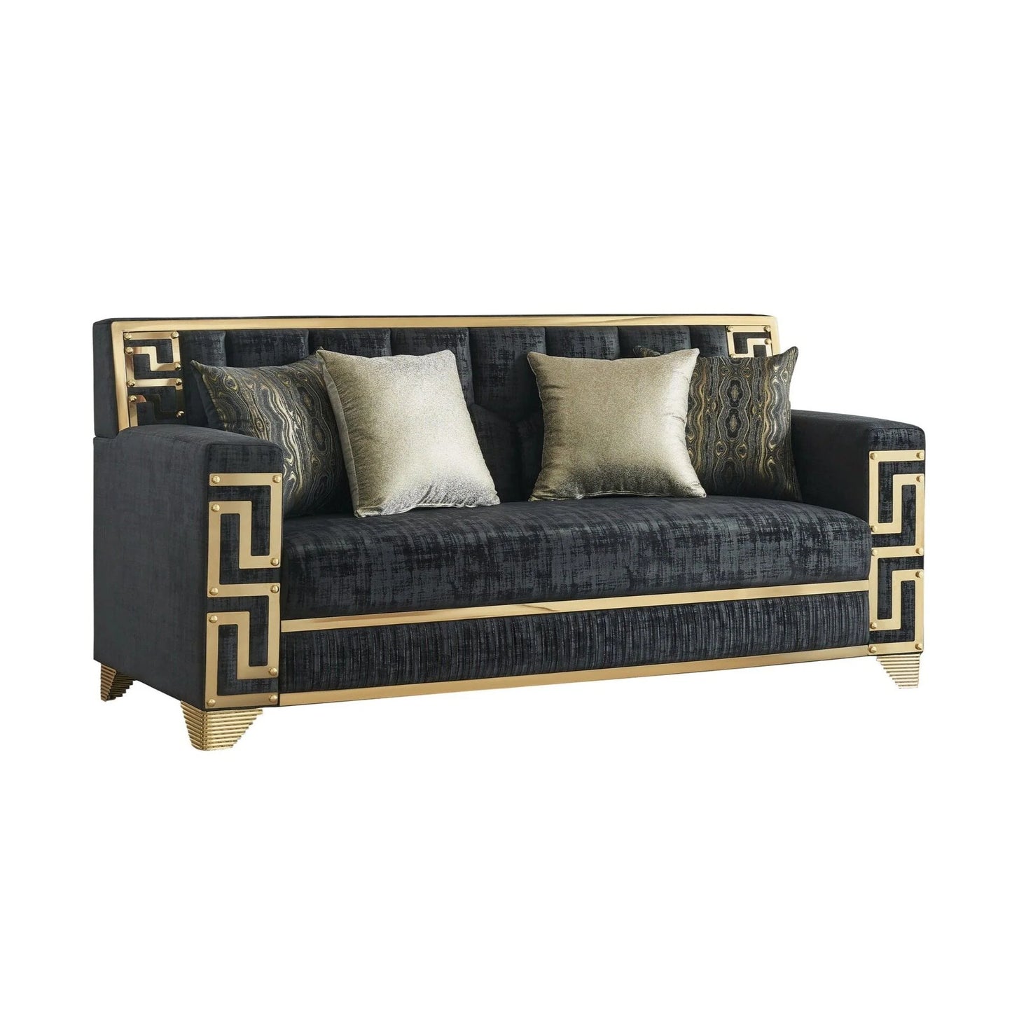 2pcs or 3pcs S3700 Hira Black Sofa & Loveseat