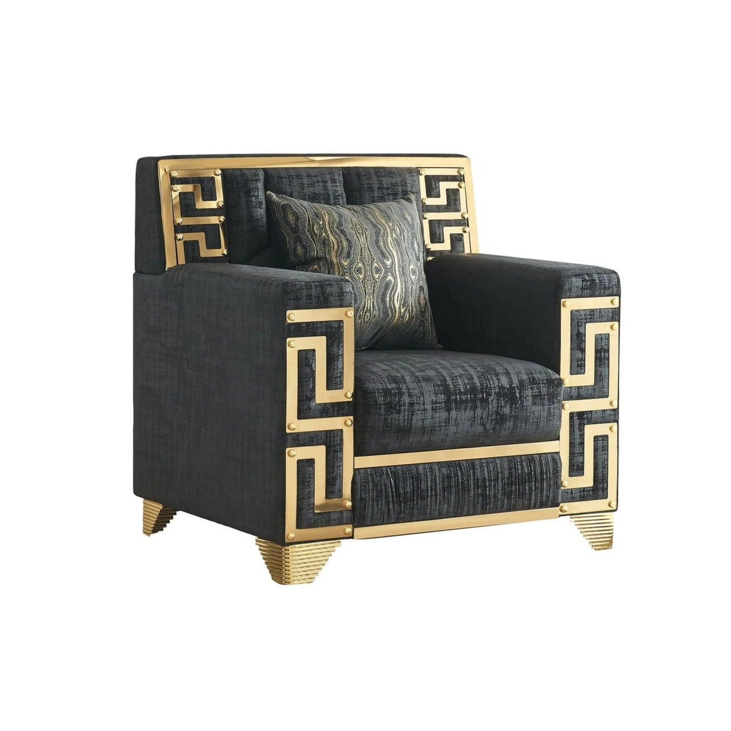 2pcs or 3pcs S3700 Hira Black Sofa & Loveseat