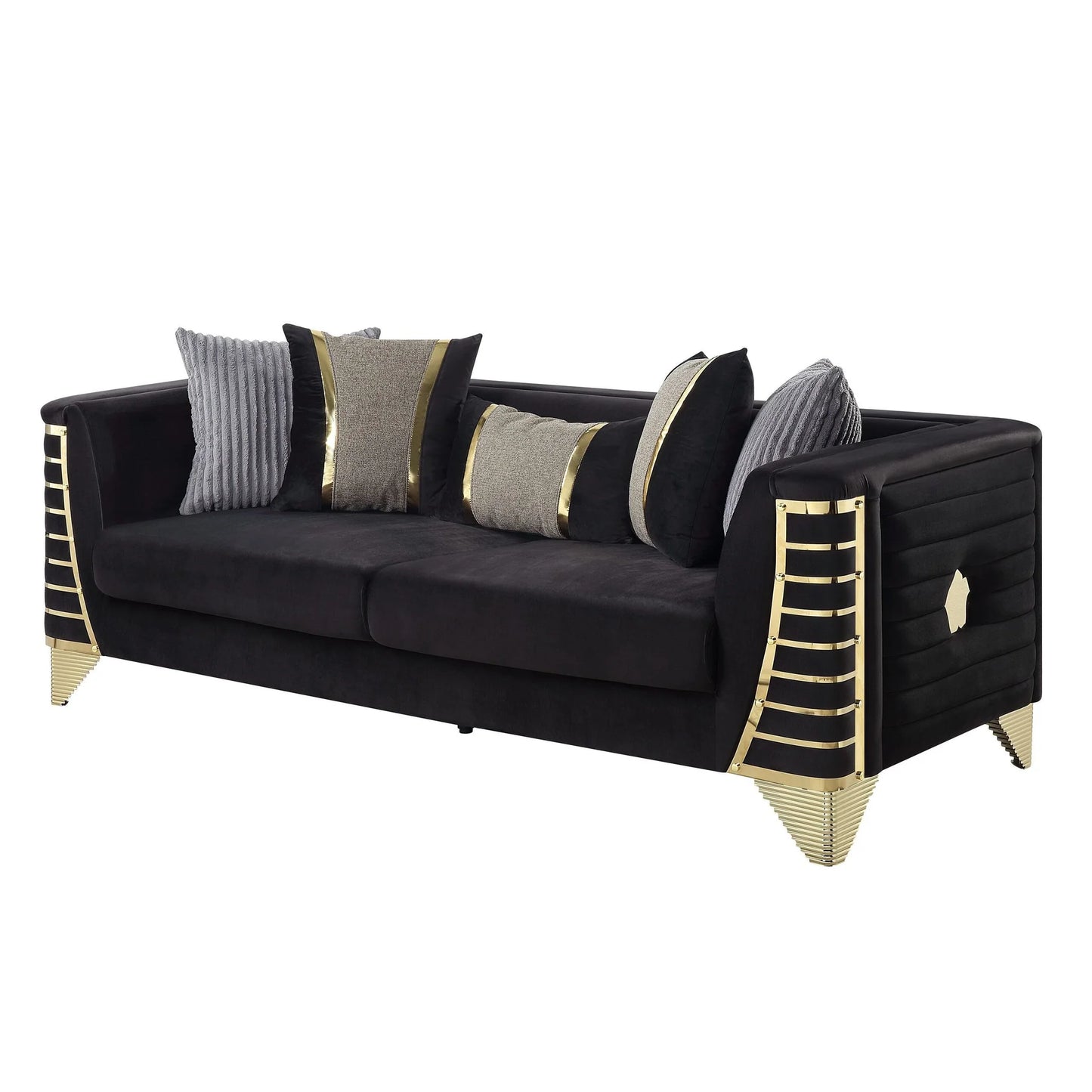 S4010 Donovan Black Sofa & Loveseat