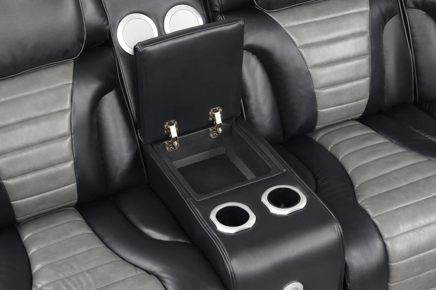 S4201 Robin Black Reclining Sectional