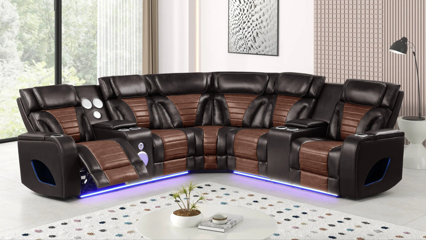 S4201 Robin (Brown) Reclining Sectional