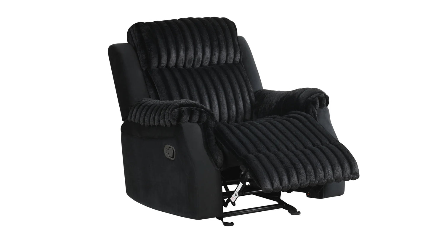 S4230 Willow Black Reclining Sofa Set